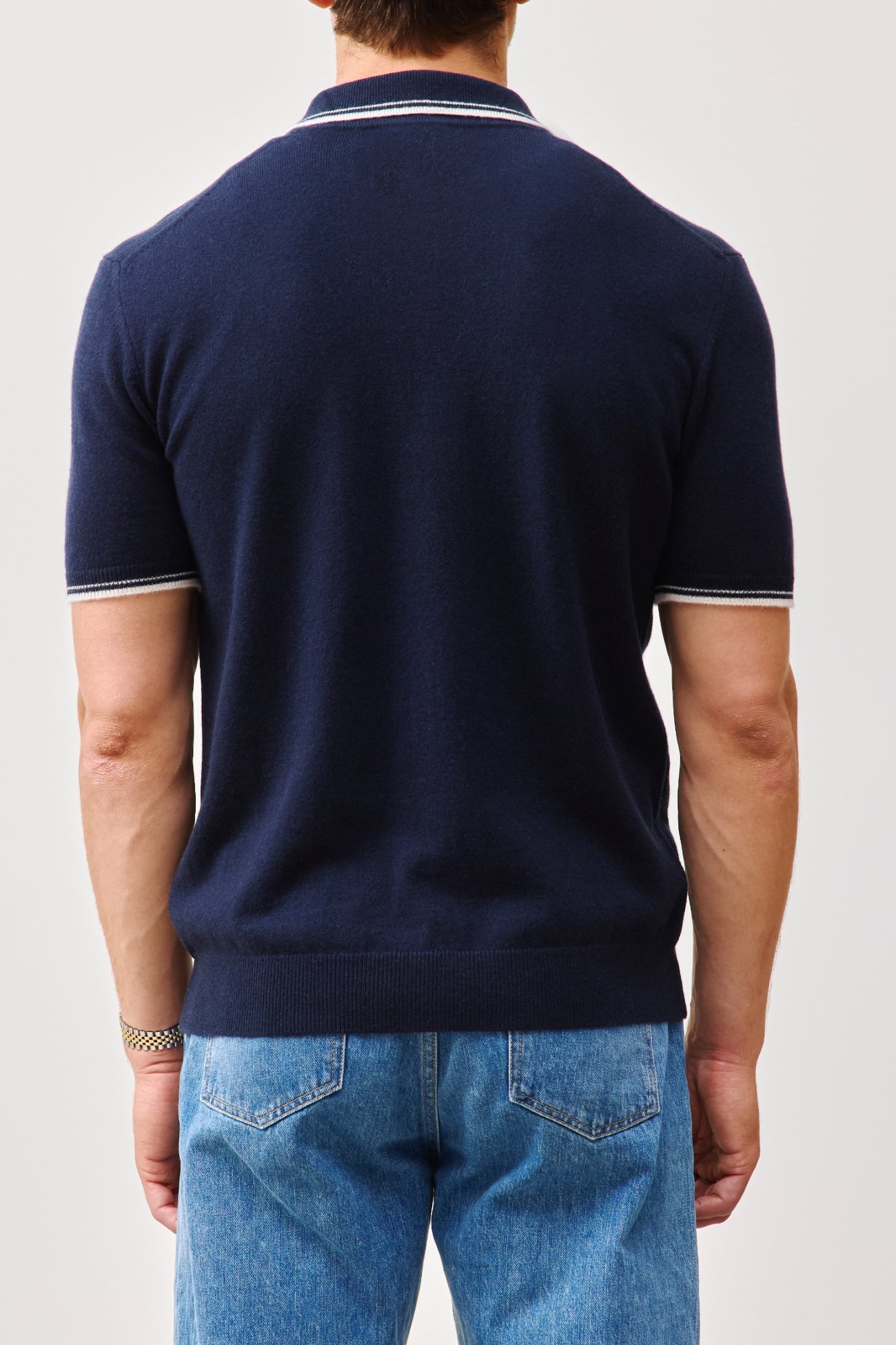ALDRICH CASHMERE QUARTER-ZIP POLO SHIRT