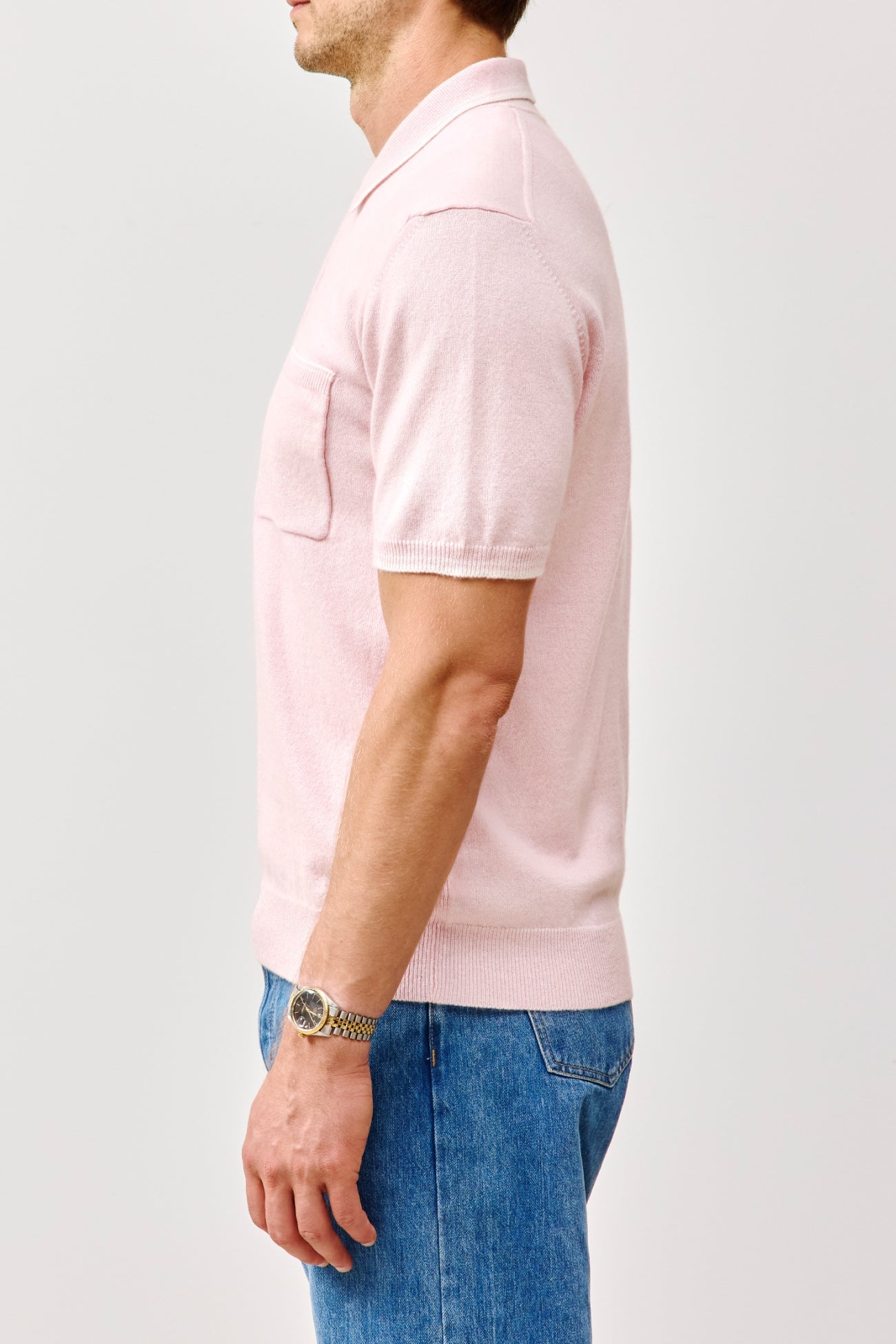 ALDRICH CASHMERE QUARTER-ZIP POLO SHIRT